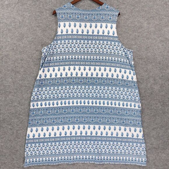 J Jill Wearever Dress Sz 3X Sleeveless Boho Floral Travel Flowy Casual Everyday - Picture 8 of 11